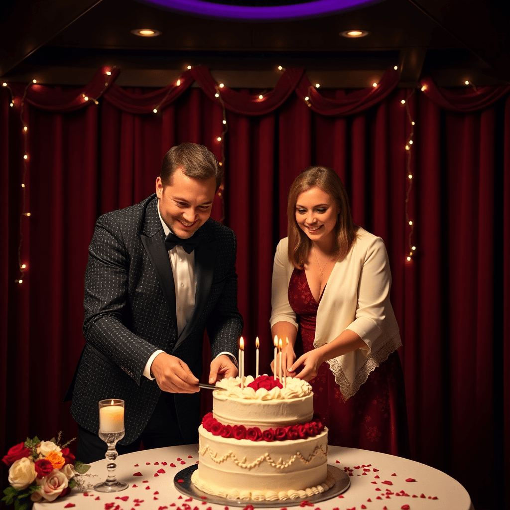 Cake cutting celebration